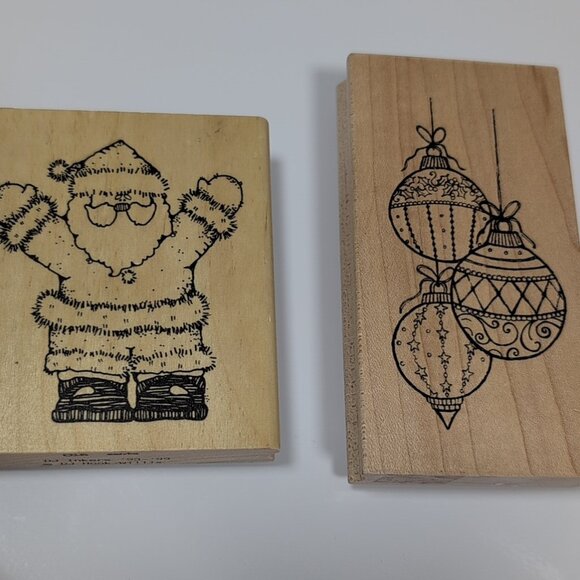 Christmas Wood & Rubber Stamps - card making - Picture 1 of 6